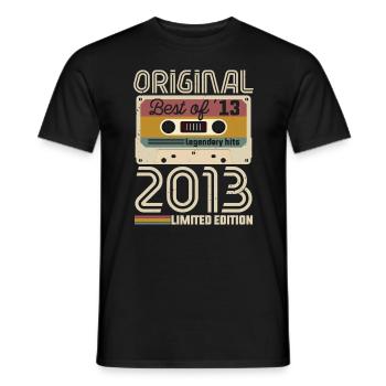 Vintage Geburtstag Original Geschenkidee 2013 - Männer T-Shirt - Schwarz - Vorne - AI Model Male 178 light (178cm)