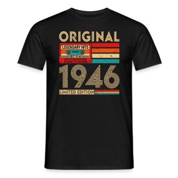 Original legendäre Hits Das Beste von 1946 - Männer T-Shirt - Schwarz - Vorne - AI Model Male 178 light (178cm)