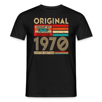 Original legendäre Hits Das Beste von 1970 - Männer T-Shirt - Schwarz - Vorne - AI Model Male 178 light (178cm)