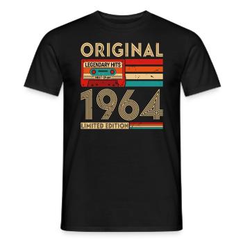Original legendary hits The Best of 1964 - Men's T-Shirt - black - Front - AI Model Male 178 light (178cm)
