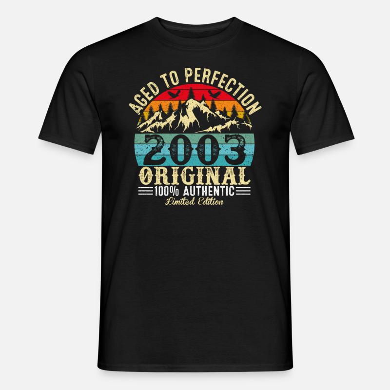 Perfekt gealtert 2003 Original - Männer T-Shirt - Schwarz