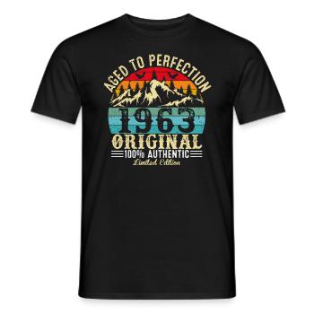 Perfekt gealtert 1963 original - Männer T-Shirt - Schwarz - Vorne - AI Model Male 178 light (178cm)