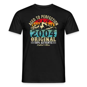 Perfekt gealtert 2004 Original - Männer T-Shirt - Schwarz - Vorne - AI Model Male 178 light (178cm)