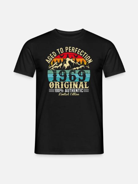 Perfekt gealtert 1969 Original - Männer T-Shirt - Schwarz