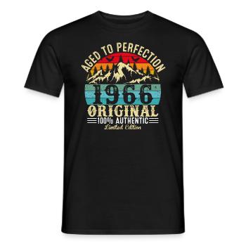 Perfekt gealtert 1966 original - Männer T-Shirt - Schwarz - Vorne - AI Model Male 178 light (178cm)