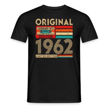 Ernte 1962 Vintage Geburtstag Retro Geschenk - Männer T-Shirt - Schwarz - Vorne - AI Model Male 178 light (178cm)