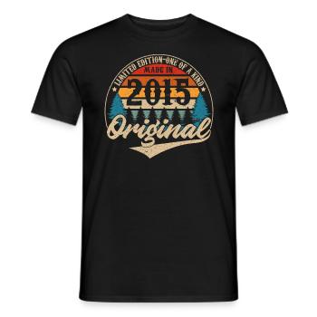 Original Vintage Geburtstag Geschenkidee 2015 - Männer T-Shirt - Schwarz - Vorne - AI Model Male 178 light (178cm)