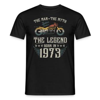 Der Mann der Mythos die Legende geboren 1973 Geschenk - Männer T-Shirt - Schwarz - Vorne - AI Model Male 178 light (178cm)
