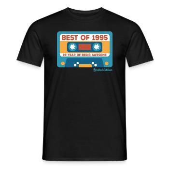 1995 Vintage Vintage Retro Cadeau D’anniversaire - T-shirt homme - noir - Devant - AI Model Male 178 light (178cm)