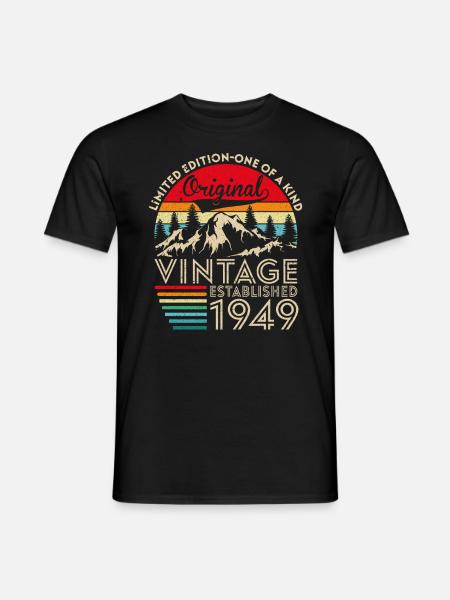 Original-Jahrgang im Jahr 1949 - Männer T-Shirt - Schwarz