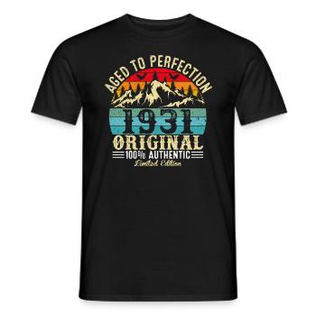 Vieilli À La Perfection 1931 Original - T-shirt homme - noir - Devant - AI Model Male 178 light (178cm)