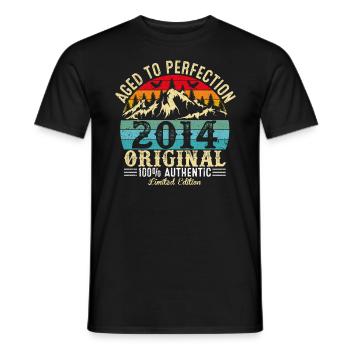 Perfekt gealtert 2014 Original - Männer T-Shirt - Schwarz - Vorne - AI Model Male 178 light (178cm)