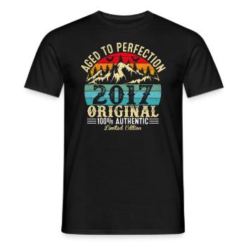 Zur Perfektion gealtert 2017 Original - Männer T-Shirt - Schwarz - Vorne - AI Model Male 178 light (178cm)
