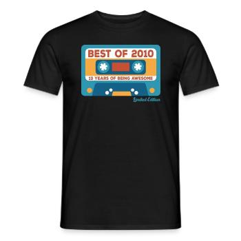 2010 Vintage Vintage Retro Cadeau D’anniversaire - T-shirt homme - noir - Devant - AI Model Male 178 light (178cm)