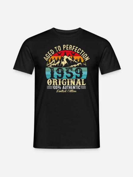 Aged to perfection 1959 original - Men's T-Shirt - black