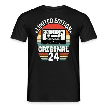Limited edition of the best of the 1924 original - Men's T-Shirt - black - Front - AI Model Male 178 light (178cm)