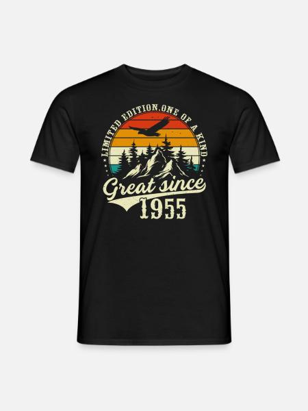 Einzigartig seit 1955 - Männer T-Shirt - Schwarz
