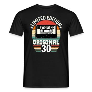 Limited edition of the best of the 1930 original - Men's T-Shirt - black - Front - AI Model Male 178 light (178cm)