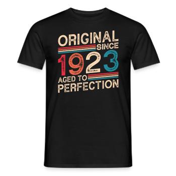 Original seit 1923 Perfekt gealtert - Männer T-Shirt - Schwarz - Vorne - AI Model Male 178 light (178cm)