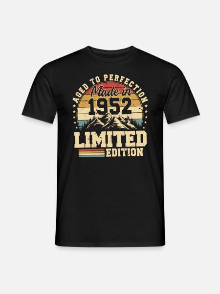 Einzigartig seit 1952 - Männer T-Shirt - Schwarz
