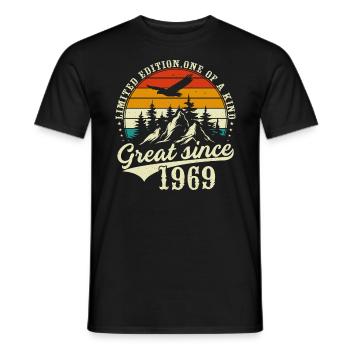 Unique En Son Genre Depuis 1969 - T-shirt homme - noir - Devant - AI Model Male 178 light (178cm)