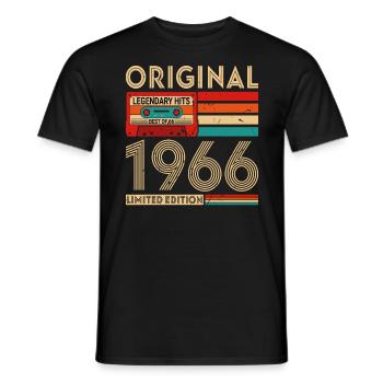 Original legendäre Hits Das Beste von 1966 - Männer T-Shirt - Schwarz - Vorne - AI Model Male 178 light (178cm)