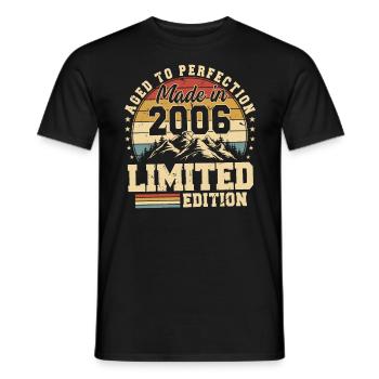 Unique of its kind since 2006 - Men's T-Shirt - black - Front - AI Model Male 178 light (178cm)