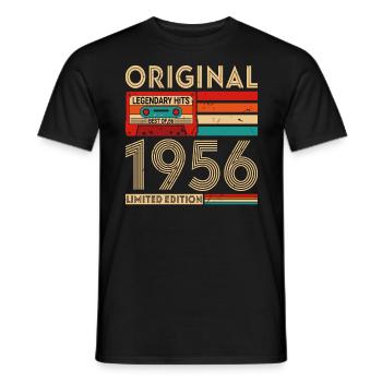 Original legendary hits Best of 1956 - Men's T-Shirt - black - Front - AI Model Male 178 light (178cm)
