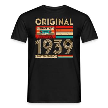 Original legendäre Hits Das Beste von 1939 - Männer T-Shirt - Schwarz - Vorne - AI Model Male 178 light (178cm)