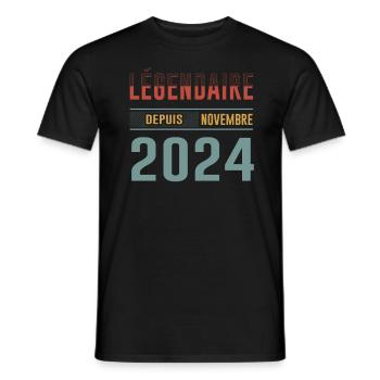 Légendaire Depuis Novembre 2024 Anniversaire - T-shirt homme - noir - Devant - AI Model Male 178 light (178cm)