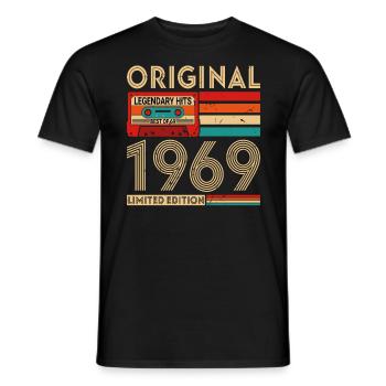 Original legendäre Hits Das Beste von 1969 - Männer T-Shirt - Schwarz - Vorne - AI Model Male 178 light (178cm)