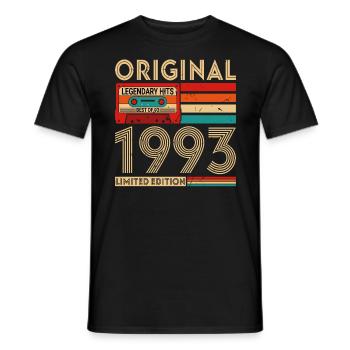 Original legendary hits Best of 1993 - Men's T-Shirt - black - Front - AI Model Male 178 light (178cm)
