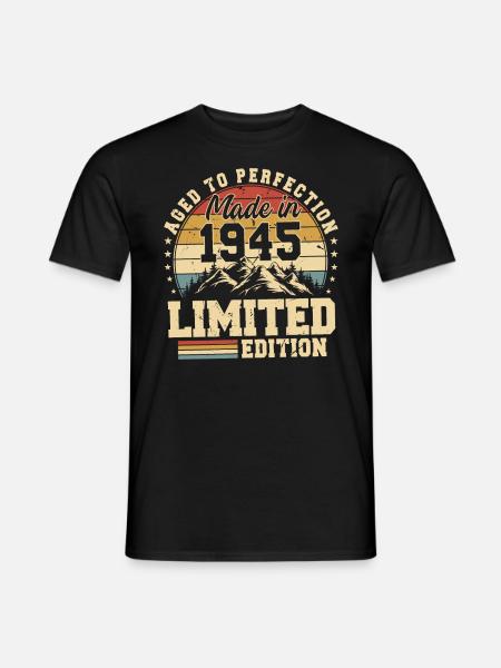 Einzigartig seit 1945 - Männer T-Shirt - Schwarz