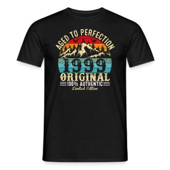 Aged to perfection 1999 original - Men's T-Shirt - black - Front - AI Model Male 178 light (178cm)
