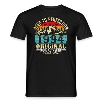 Perfekt gealtert 1994 original - Männer T-Shirt - Schwarz - Vorne - AI Model Male 178 light (178cm)