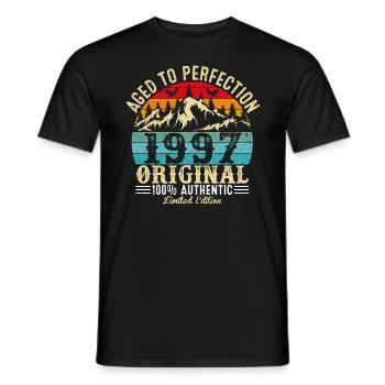 Bis zur Perfektion gealtert 1997 Original - Männer T-Shirt - Schwarz - Vorne - AI Model Male 178 light (178cm)