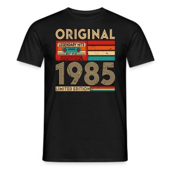 Original legendäre Hits Das Beste von 1985 - Männer T-Shirt - Schwarz - Vorne - AI Model Male 178 light (178cm)