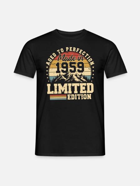 Einzigartig seit 1959 - Männer T-Shirt - Schwarz
