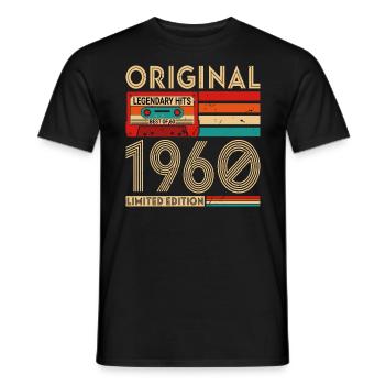 Original legendäre Hits Das Beste von 1960 - Männer T-Shirt - Schwarz - Vorne - AI Model Male 178 light (178cm)