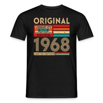 Original legendäre Hits Das Beste von 1968 - Männer T-Shirt - Schwarz - Vorne - AI Model Male 178 light (178cm)