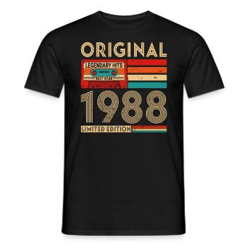 Original legendäre Hits Das Beste von 1988 - Männer T-Shirt - Schwarz - Vorne - AI Model Male 178 light (178cm)