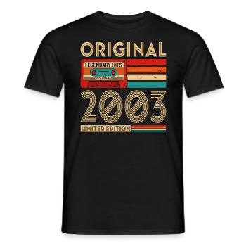 Original legendäre Hits Best of 2003 - Männer T-Shirt - Schwarz - Vorne - AI Model Male 178 light (178cm)