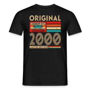Original legendäre Hits Best of 2000 - Männer T-Shirt - Schwarz - Vorne - AI Model Male 178 light (178cm)