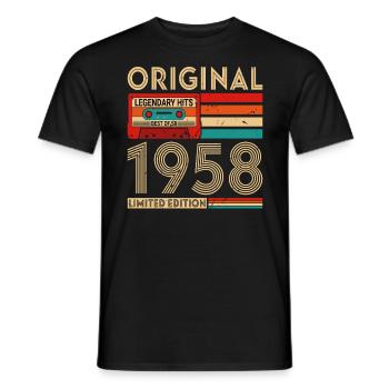 Original legendäre Hits Das Beste von 1958 - Männer T-Shirt - Schwarz - Vorne - AI Model Male 178 light (178cm)
