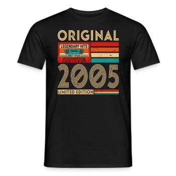 Original Legendary Hits The Best of 2005 - Men's T-Shirt - black - Front - AI Model Male 178 light (178cm)