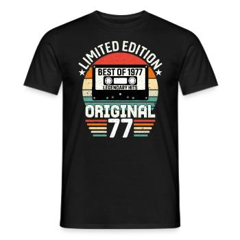Limitierte Auflage des Besten des Originals von 1977 - Männer T-Shirt - Schwarz - Vorne - AI Model Male 178 light (178cm)