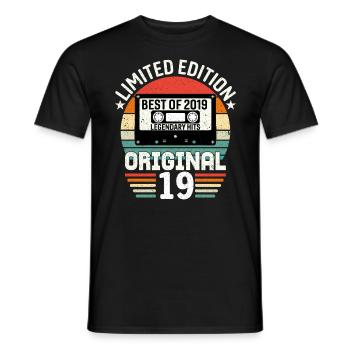 Limited edition of the best of the original of 2019 - Men's T-Shirt - black - Front - AI Model Male 178 light (178cm)