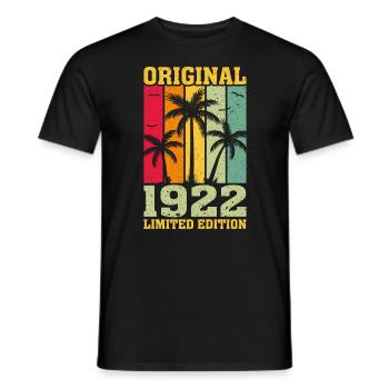 Original limited edition of 1922 - Men's T-Shirt - black - Front - AI Model Male 178 light (178cm)