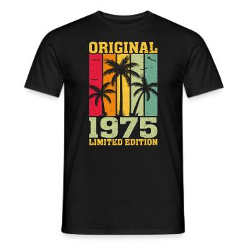 Original limitierte Auflage von 1975 - Männer T-Shirt - Schwarz - Vorne - AI Model Male 178 light (178cm)