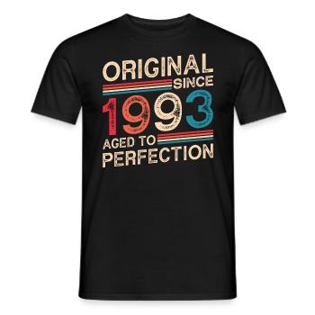 Original seit 1993 bis zur Perfektion gereift - Männer T-Shirt - Schwarz - Vorne - AI Model Male 178 light (178cm)
